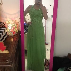 green prom dress